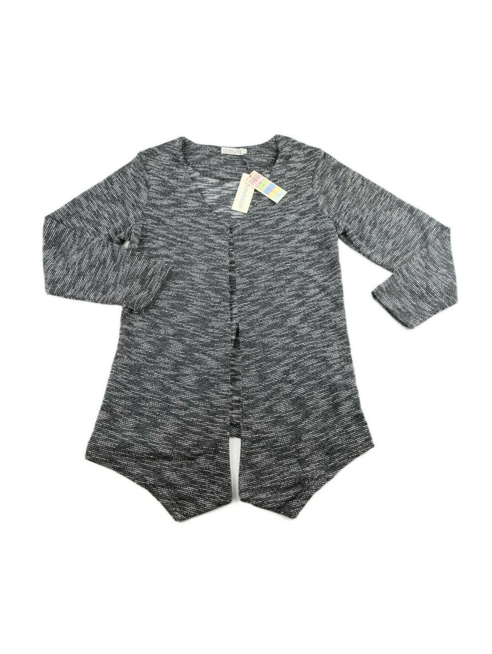 NEW Young USA Womens One Hook Black White Tunic Sweater Large
